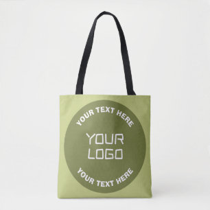 Bolso De Tela Logotipo cargado o diseño y texto editable Cualqui