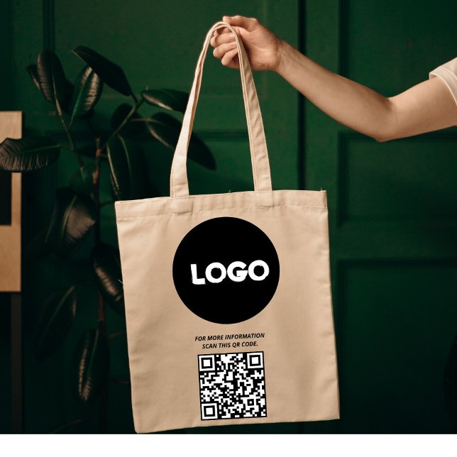 Bolso De Tela Logotipo comercial y código QR | Empresa Profesion (Subido por el creador)