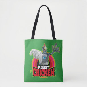Bolso De Tela Logotipo de carácter de pollo robot