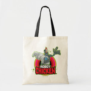 Bolso De Tela Logotipo de carácter de pollo robot