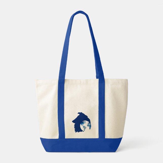 Bolso De Tela logotipo de ColliesWithoutBorders (Reverso)