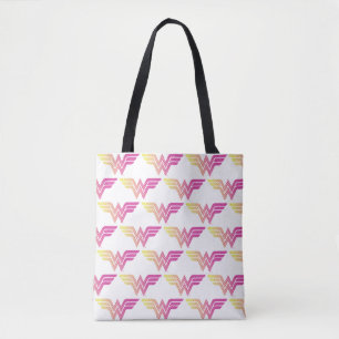 Bolso De Tela Logotipo de degradado de semitonos rosados de muje