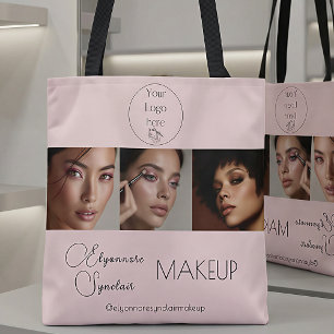 Bolso De Tela Logotipo de escritura BlushPink Foto Estudio de ma