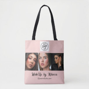 Bolso De Tela Logotipo de escritura en rosa sonrosado Estudio de