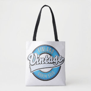 Bolso De Tela logotipo de estilo vintage de savonia del norte fi