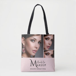 Bolso De Tela Logotipo de letra cursiva rosa sonrosado Foto Arti