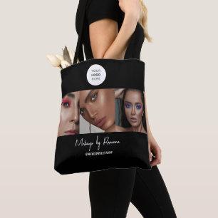 Bolso De Tela Logotipo de secuencia blanca y negra Foto Estudio