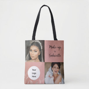 Bolso De Tela Logotipo de secuencia de comandos de foto boho ros