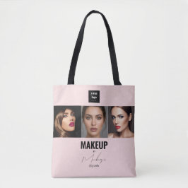 Bolso De Tela Logotipo de secuencia de rosa sonrojado Foto Estud