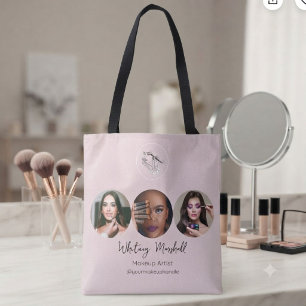 Bolso De Tela Logotipo de secuencia rosa sonrojado Foto Artista 