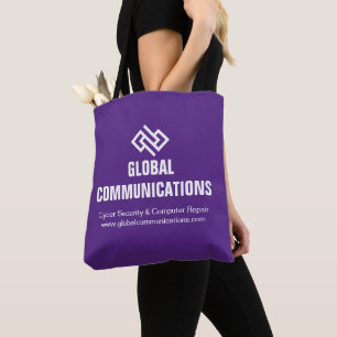 Bolso De Tela Logotipo de tecnología cibernética de empresa mora