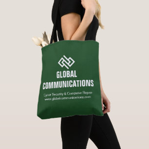 Bolso De Tela Logotipo de tecnología cibernética de la empresa v