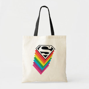 Bolso De Tela Logotipo del arco iris en capas superiores