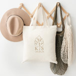Bolso De Tela Logotipo del Boda Monstera Monograma personalizado<br><div class="desc">Personalizado Monstera Monograma Boda Tote Bag,  Guardar La Fecha</div>