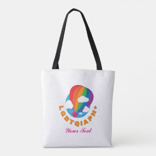 Bolso De Tela "Logotipo del orgullo gay en globo aerostático LGB