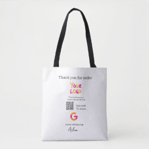 Bolso De Tela logotipo del sitio web de código QR de escaneo de 