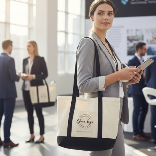 Bolso De Tela Logotipo empresarial personalizado moderno y sitio