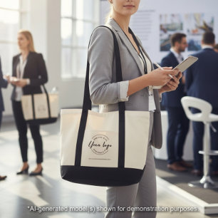 Bolso De Tela Logotipo empresarial personalizado moderno y sitio