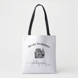 Bolso De Tela Logotipo Gráfico Minimalista Moderno de Cámara Fot