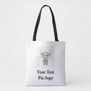 Bolso De Tela Logotipo personalizado simple minimalista elegante