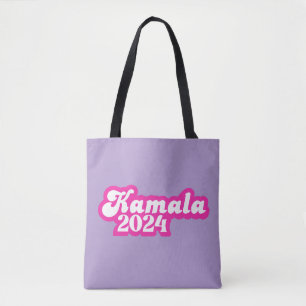 Bolso De Tela Logotipo rosa de la chica Kamala Harris 2024