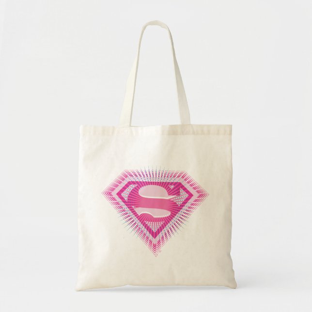 Bolso De Tela Logotipo rosa de Supergirl (Frente)