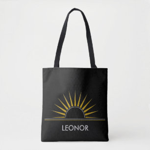 Bolso De Tela Logotipo SUNRISE oro plata I + tu Backgr. e ideas
