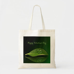 Bolso De Tela Lograda gota de agua en forma de corazón en hoja