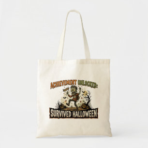 Bolso De Tela Logro desbloqueado Sobrevivió a Halloween