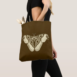 Bolso De Tela Loma gitana, marrón chocolate y beige