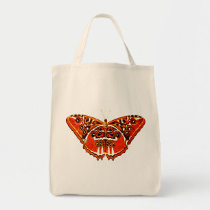 Bolso De Tela Loma gitana, naranja oxidada y negro