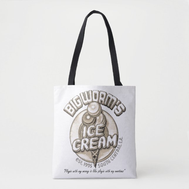 Bolso De Tela Lombriz negra grande  (Anverso)