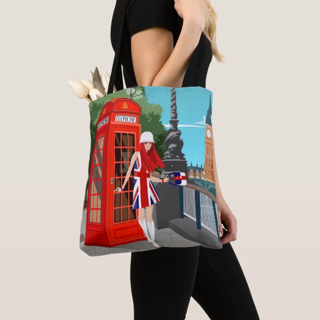 Bolso De Tela London Calling (Detalle)