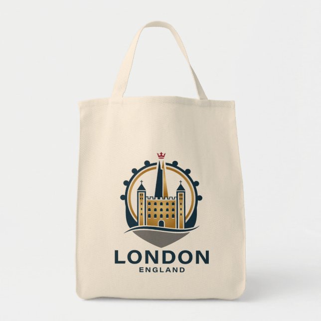 Bolso De Tela London England Great Britain (Frente)