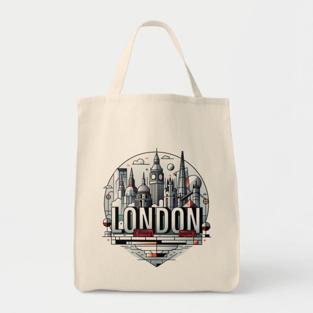 Bolso De Tela London England United Kingdom (Frente)