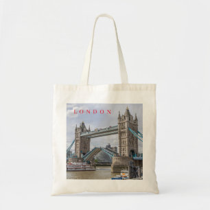 Bolso De Tela London Tower Bridge levantó la mochila de visión