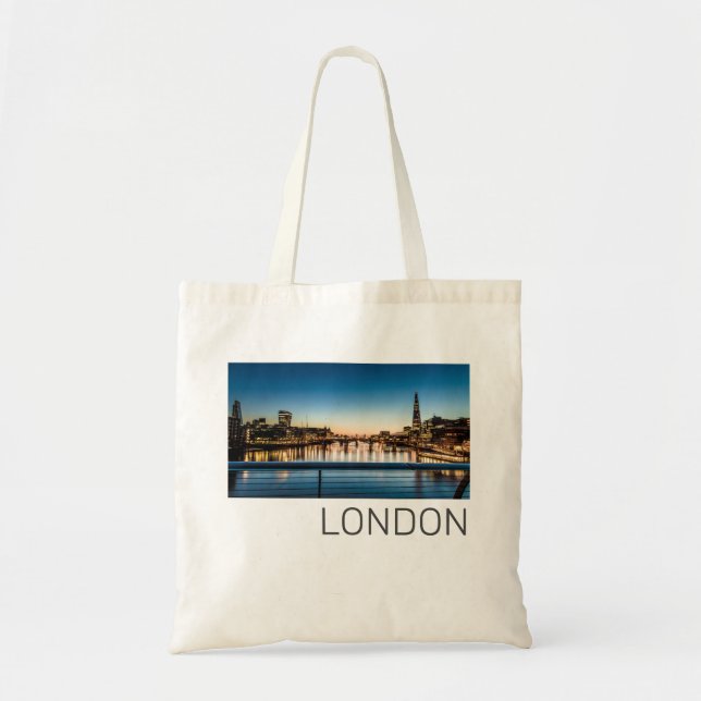 Bolso De Tela London Uk Skyline Reino Unido Inglaterra Souvenir (Frente)