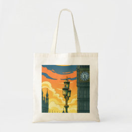 Bolso De Tela London Westminster sunset tote bag
