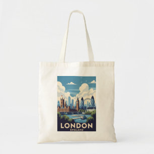 Bolso De Tela Londres Antiguo Británico Reino Unido Monumento Vi