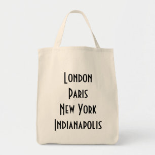 Bolso De Tela Londres París Nueva York Indianapolis