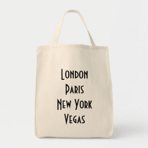 Bolso De Tela Londres París Nueva York Vegas