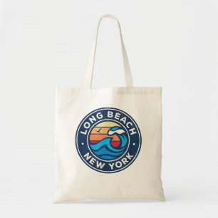 Bolso De Tela Long Beach New York NY Vintage Nautical Waves Desi