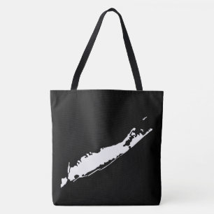 Bolso De Tela Long Island, Nueva York el cualquier mapa del