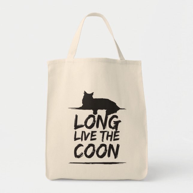 Bolso De Tela Long The En vivo y en directo Coon! Maine Coon (Frente)