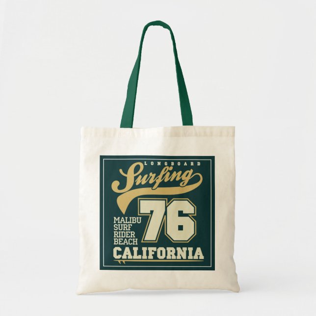 Bolso De Tela Longboard que practica surf el | California 76 (Frente)