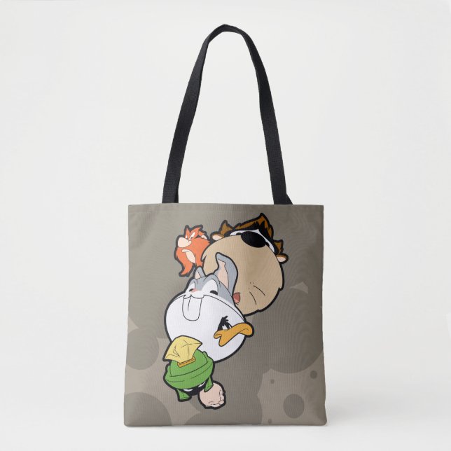 Bolso De Tela LOONEY TUNES™ Cabezas grandes estilizadas (Anverso)