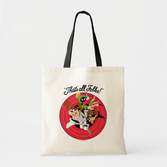 Bolso De Tela LOONEY TUNES™ "ESO ES TODO SEGUIDO!™" Grupo Bullse (Frente)