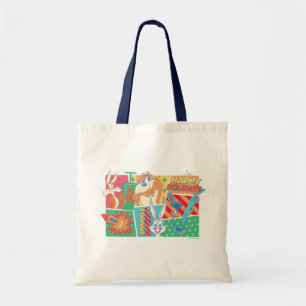 Bolso De Tela LOONEY TUNES™   Patrón de Felices Fiestas