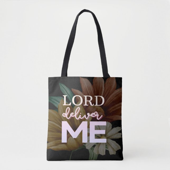 Bolso De Tela Lord Deliver Me - Floral (Anverso)