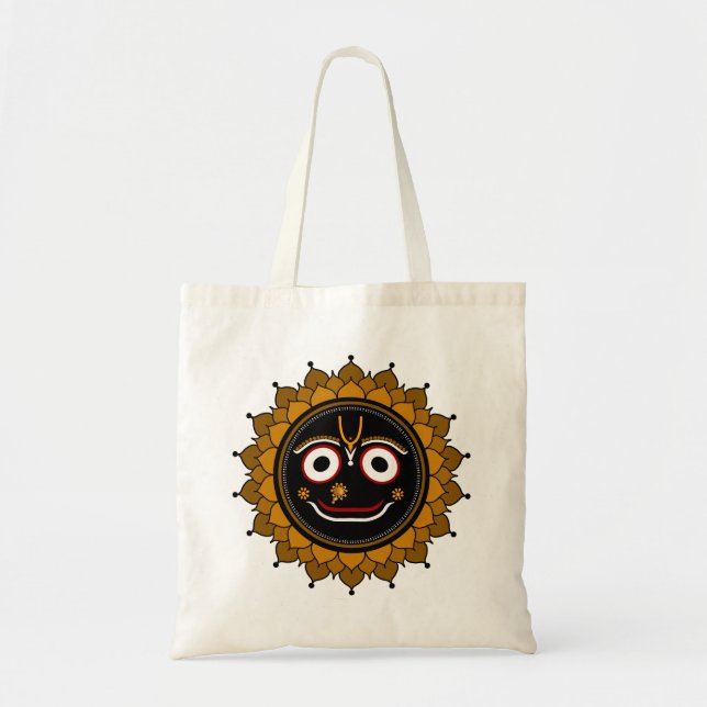 Bolso De Tela Lord Jagannath Devotional Tote Bag Hare Krishna (Frente)